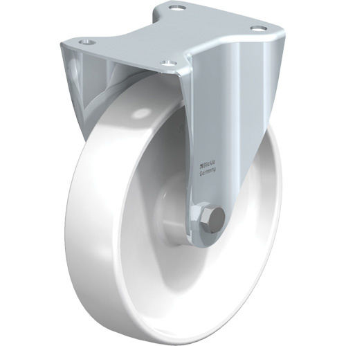 White Caster, Rigid, 8" (203.2 mm), Polyamide, 440 lbs. (199.58 kg.)