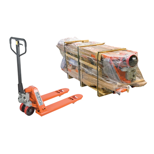 Heavy Duty Knocked Down Hydraulic Pallet Trucks, Steel, 48" L x 20.5" W, 5500 lbs. Capacity - Hydraulic Pallet Truck - MJ498