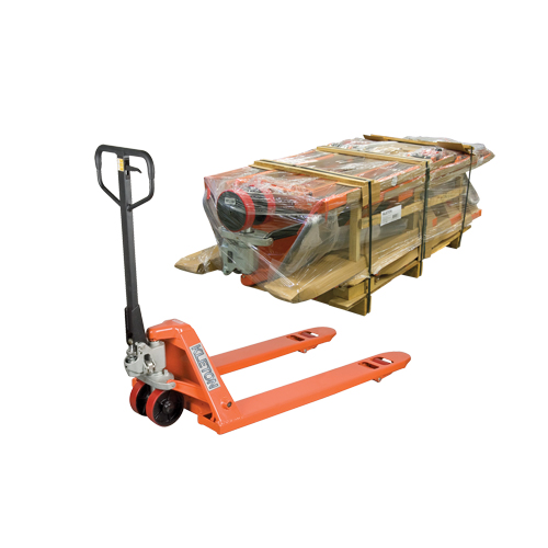 Heavy Duty Knocked Down Hydraulic Pallet Trucks, Steel, 48" L x 27" W, 5500 lbs. Capacity - Hydraulic Pallet Truck - MJ501