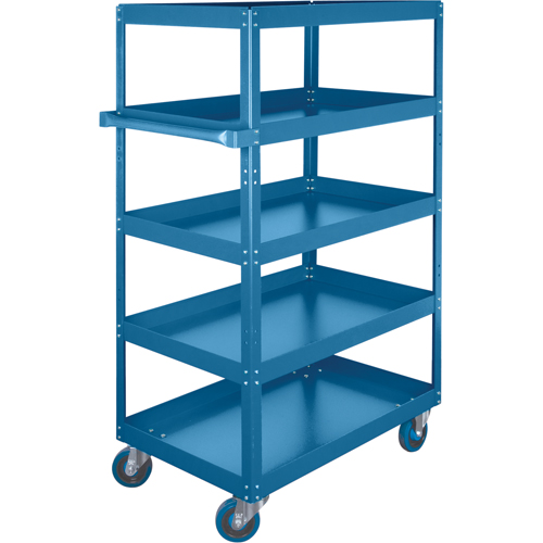 Shelf Carts , 5 Tiers, 24" W x 61" H x 48" D, 900 lbs. Capacity