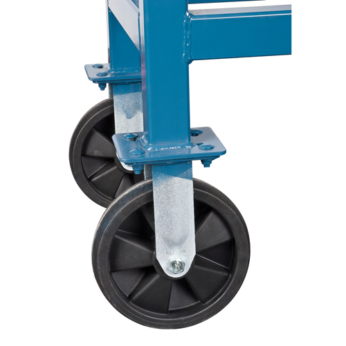 Elevated Platform Trucks, 60" L x 30" W, 1000 lbs. Capacity, Pneumatic Casters - Steel Platform Truck - MN418