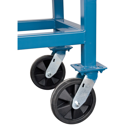 Elevated Platform Trucks, 60" L x 30" W, 1000 lbs. Capacity, Pneumatic Casters - Steel Platform Truck - MN418