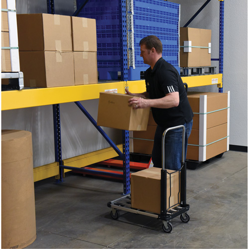 Fold-Up Platform Truck, Stainless Steel, 300 lbs., 28" L x 16" W, 33-1/2" High - Folding Platform Truck - MN643
