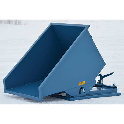 Self-Dumping Hopper, Steel, 3/4 cu.yd., Blue - Self Dumping Hopper - MN956