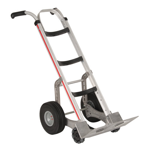 Self-Stabilizing Hand Truck, Dual Handle, Aluminum, 55'' Height, 500 lbs. Capacity