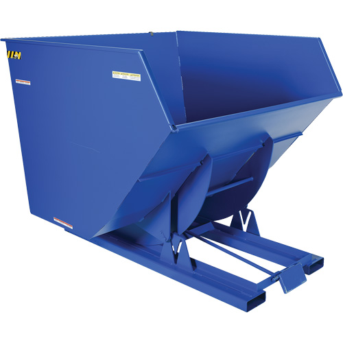 Self-Dumping Hopper, Steel, 4 cu.yd., Blue