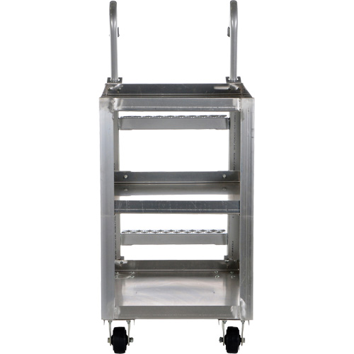 Stockpicker Truck, Aluminum, 21-7/8" W x 40" D, 3 Shelves, 660 lbs. Capacity - Stock Picking Cart - MP136