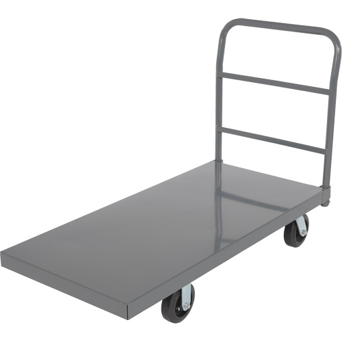 Platform Truck, 48" L x 24" W, 2000 lbs. Capacity, Rubber Casters - Steel Platform Truck - MP196
