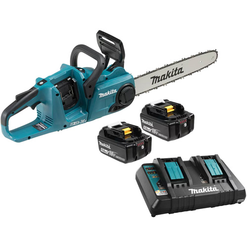 LXT 5.0Ah Brushless Rear Handle Chainsaw Kit, 16", Battery Powered, 36 V
