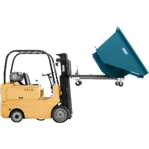 Self-Dumping Hopper, Steel, 5 cu.yd., Blue - Self Dumping Hopper - NH096