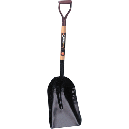 Grain & Coal Scoop Shovel, Wood, Tempered Steel Blade, D-Grip Handle, 27-3/4" Length - Scoop Shovel - ND122