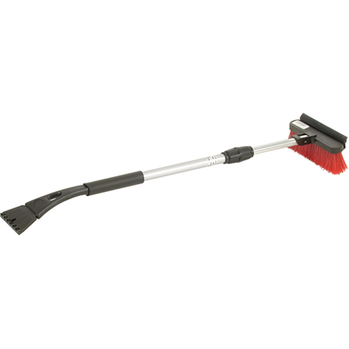 Snow Brooms, Telescopic, Nylon Polyethylene Blade, 36" Long, Red -  - NE440