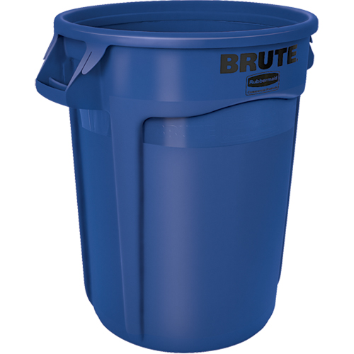 Round Brute® Containers, Bulk, Polyethylene, 32 US gal.
