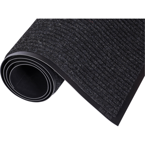 Needle-Rib™ Matting, Wiper/Scraper, 10' x 3' x 5/16", Charcoal