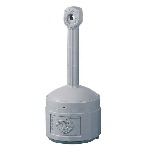 Smoker’s Cease-Fire<sup>®</sup> Cigarette Butt Receptacle, Free-Standing, Plastic, 4 US gal. Capacity, 38-1/2" Height