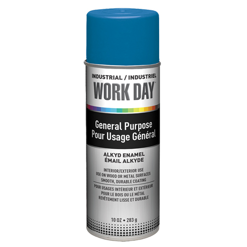 Industrial Enamel Paint, Blue, Gloss, 10 oz., Aerosol Can