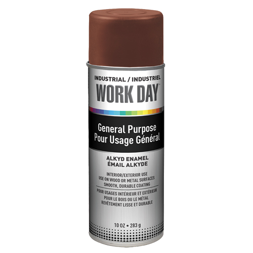 Industrial Enamel Paint, Brown, Gloss, 10 oz., Aerosol Can