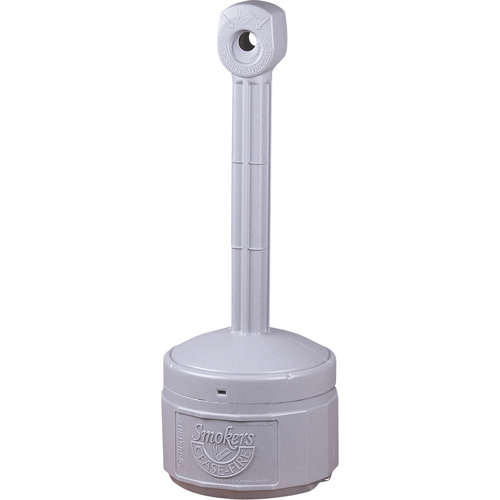 Smoker’s Cease-Fire<sup>®</sup> Cigarette Butt Receptacle, Free-Standing, Plastic, 1 US gal. Capacity, 30" Height