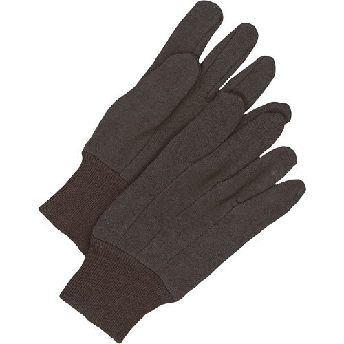 Classic Jersey Gloves, One Size, Brown, Unlined, Knit Wrist