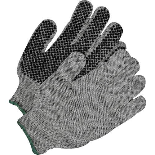 Classic Grip Gloves, Poly/Cotton, Single Sided, Large