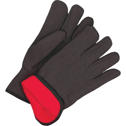 Classic Jersey Gloves, One Size, Black, Red Fleece, Slip-On