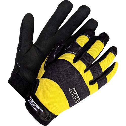 Mechanic's Gloves, Synthetic Palm, Size Large