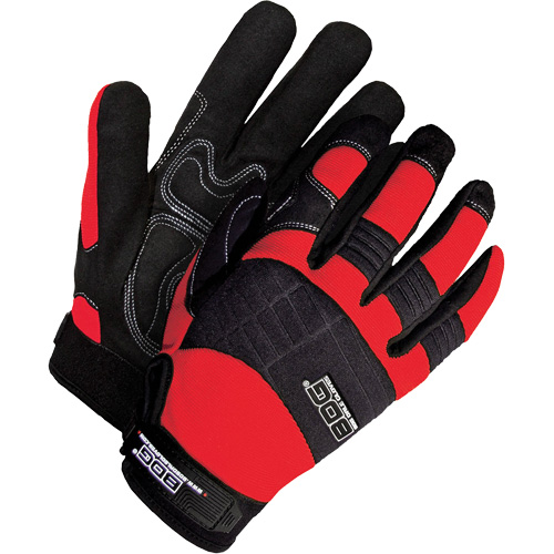 Heavy-Duty Performance Gloves with Padded Palms, Size Large, Synthetic Palm