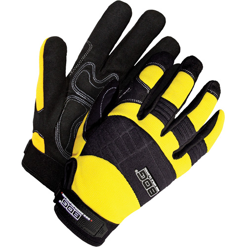 Heavy-Duty Performance Gloves with Padded Palms, Synthetic Palm, Size Large
