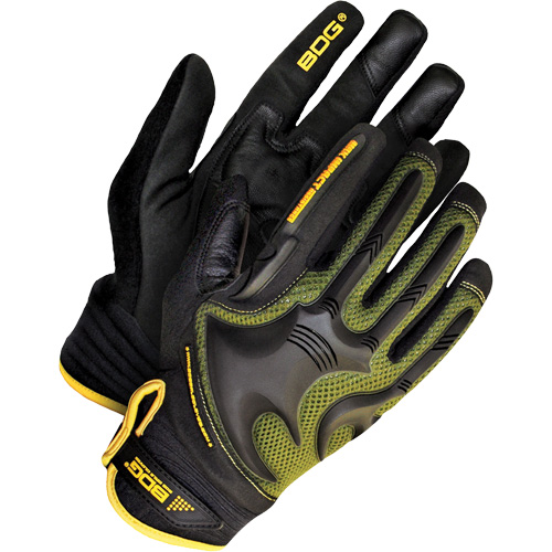 X-Siteâ„¢ Mechanics Gloves with Padded Palm, Large, Synthetic Palm, Hook & Loop Cuff