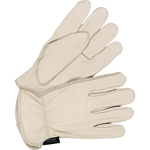 Classic Water-Resistant Driver Gloves, Large, Grain Cowhide Palm