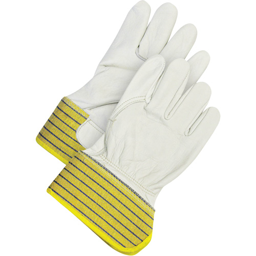 Classic Fitter Gloves, Medium, Grain Cowhide Palm, Fleece Inner Lining