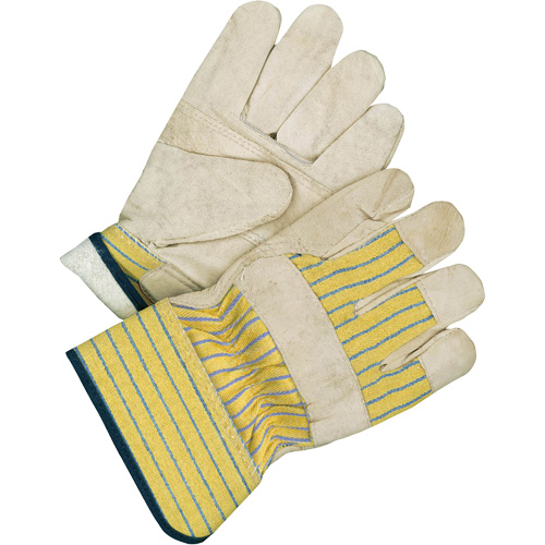 Classic Fitters Gloves with Patch Palms, One Size, Grain Cowhide Palm, Fleece Inner Lining