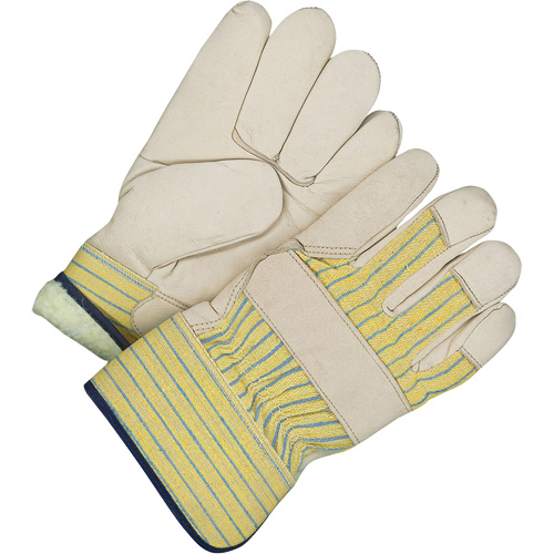 Classic Fitter Gloves, One Size, Grain Cowhide Palm, Acrylic-Pile Inner Lining