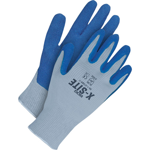 X-Siteâ„¢ Coated Gloves, 10, Latex Coating, Poly-Cotton Shell