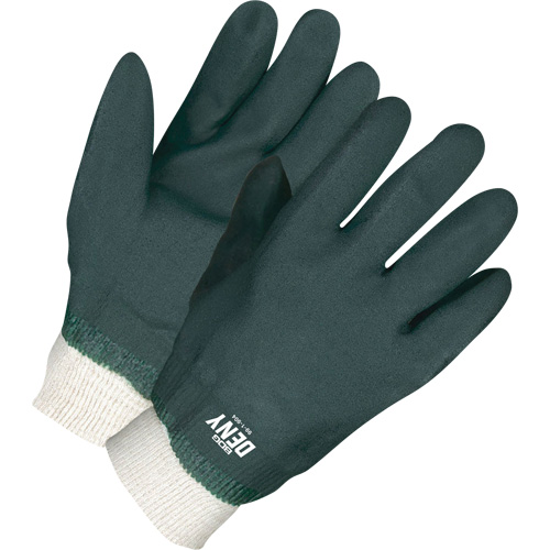 Denyâ„¢ Coated Gloves with Knit Wrists, One Size, PVC Coating, Cotton Shell