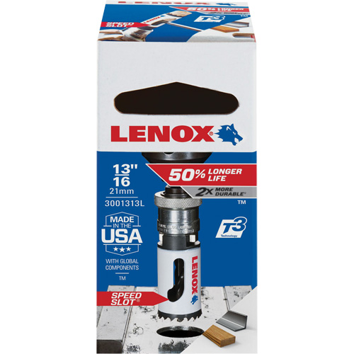Speed Slot® Hole Saw with T3 Technology™, 13/16", 1-1/2" Depth of Cut, Bi-Metal