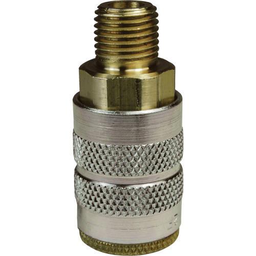 F-Series Pneumatic Manual Coupler, Brass, 3/8", Female NPTF, 500 psi