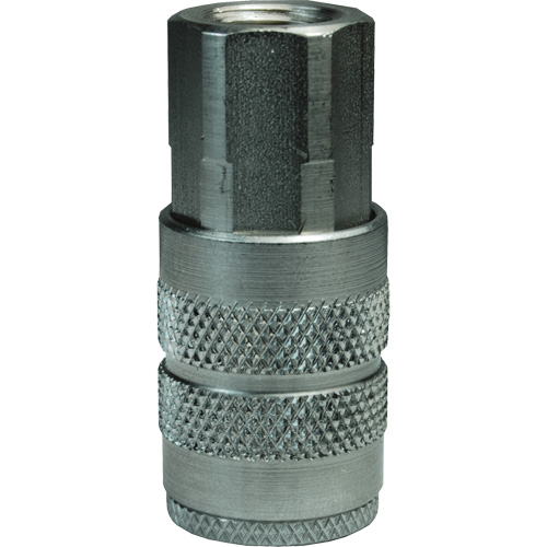F-Series Pneumatic Manual Coupler, Steel, 1/2", Female NPTF, 500 psi