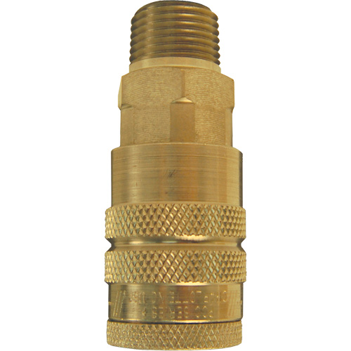 F-Series Pneumatic Manual Coupler, Steel, 1/4", Male NPTF, 500 psi