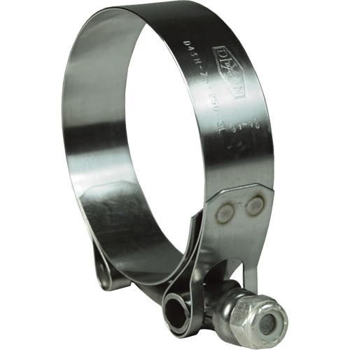 T-Bolt Clamp, Min Dia. 2.396", Max Dia. 2.692"