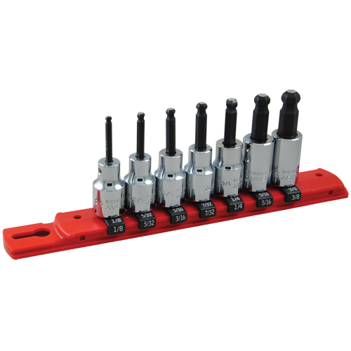 SAE Ball-Nose Socket Set, 7 Pcs