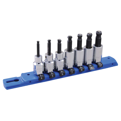 7 Piece 3/8” Drive Metric Ball Nose Hex Socket Set