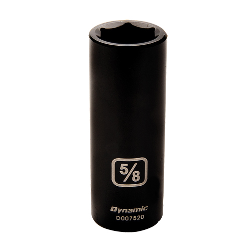 SAE Socket, Impact, 3/8", 3/8" Drive, 6 Points, Deep