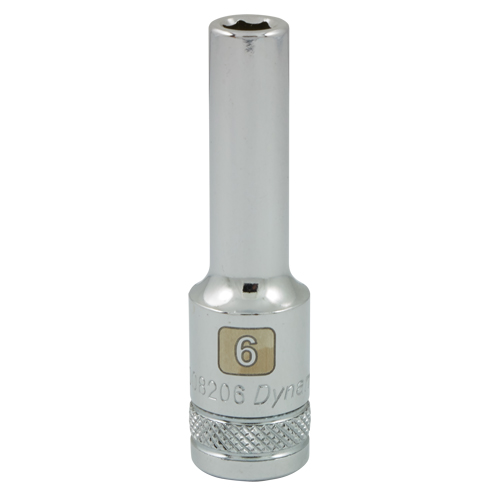 Metric Socket, 6 mm, 3/8" Drive, 6 Points, Deep