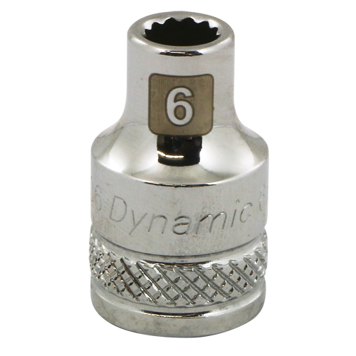 Metric Socket, 6 mm, 3/8" Drive, 12 Points