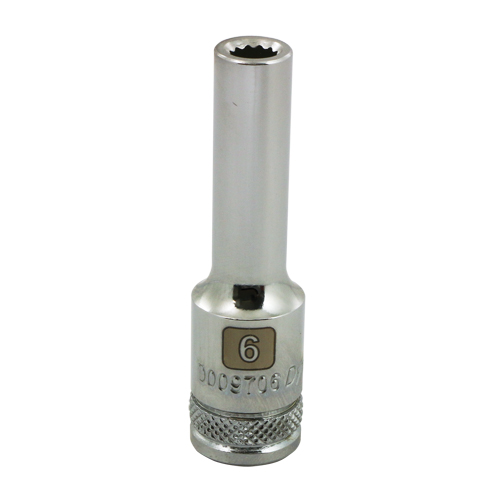 Metric Socket, 6 mm, 3/8" Drive, 12 Points, Deep