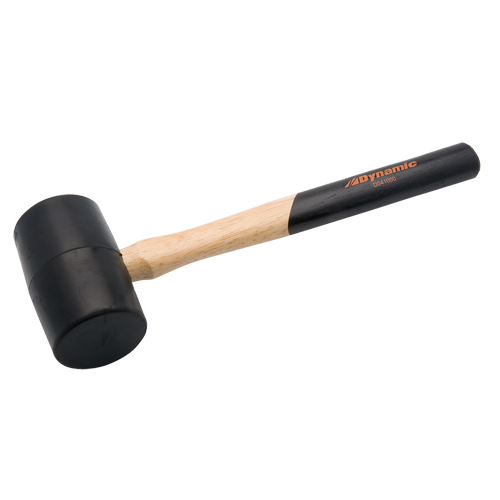 Rubber Mallet, 1.5 lbs., Wood Handle, 13" L