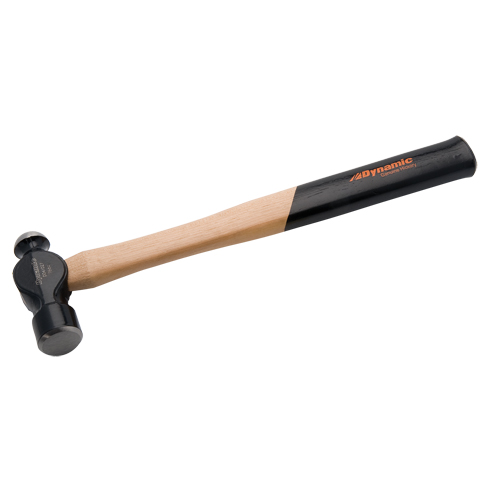 Ball Pein Hammer, 8 oz. Head Weight, Polished Face, Wood Handle