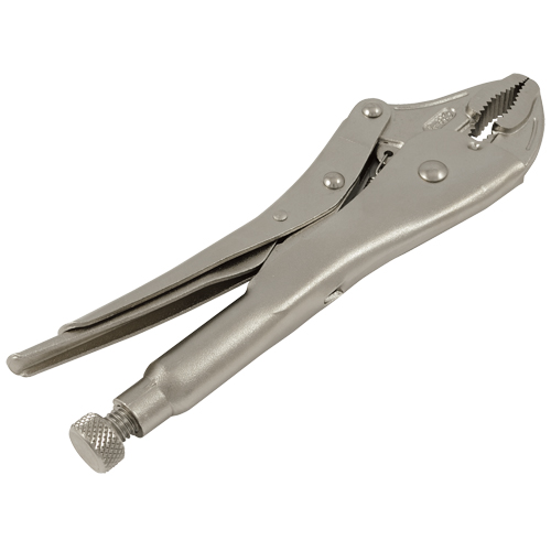 Locking Pliers, 10" Length, Curved Jaw