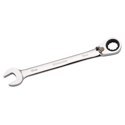 Reversible Combination Ratcheting Wrench, 12 Point, 13mm, Chrome Finish